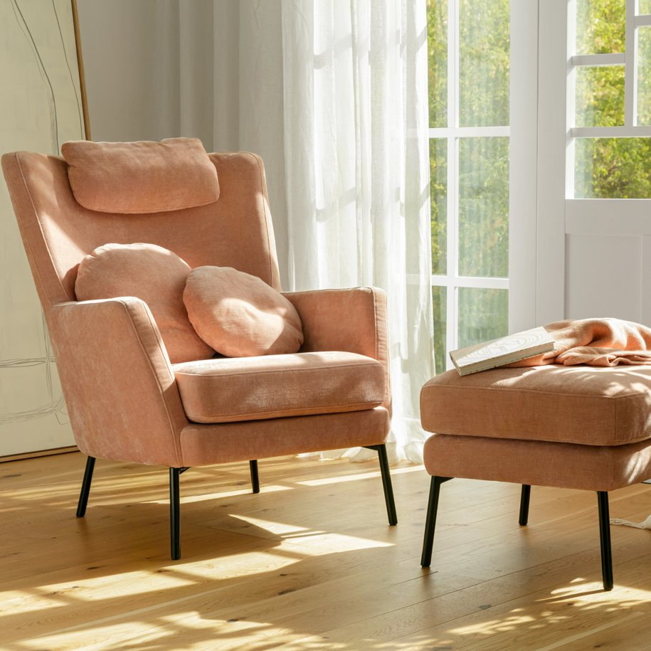 SITS Disa Armchair wildflower dusty pink lifestyle
