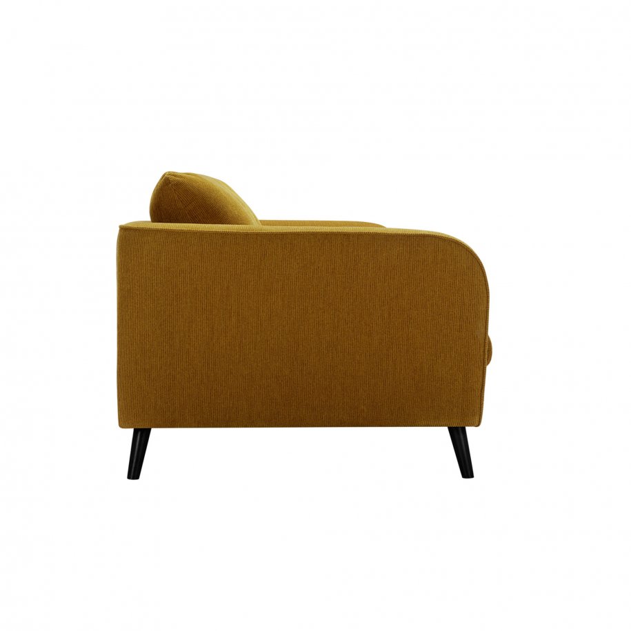Polly 3 Seater Moss Mustard side View