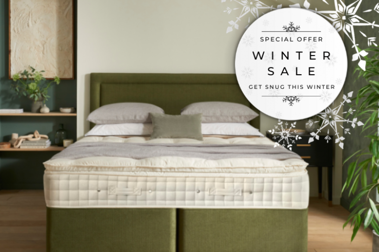 Save up to 50% including King size for the price of a Double & a further 5% off Super King sizes. Available on mattress or divan sets with/without a headboard.