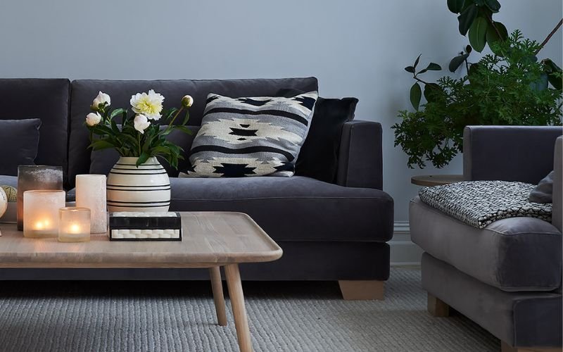 SITS Brandon Sofa featuring a broad frame and deep cushions, photographed in a dark grey fabric
