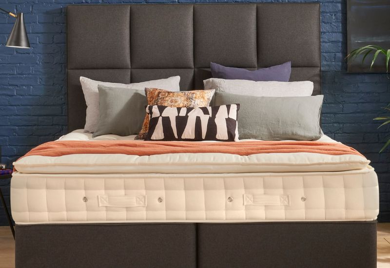 This Pillow Top is the firmest in the range, but the luxurious top layer ensures a medium feel that’s gentle on the body. With sustainably sourced fibres, this mattress delivers both exceptional support and an eco-friendly sleep experience. As well as this it is a no-turn design, for easier maintenance. We would recommend pairing with a Pocket Sprung Divan Base for increased longevity.
