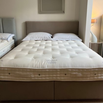 167cm x 200cm (Small Super King) Vispring Shetland Divan Bed with a Muses Headboard CLEARANCE 167cm x 200cm (Small Super King) Vispring Shetland Divan Bed with a Muses Headboard CLEARANCE