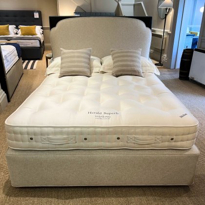 150cm x 200cm (King Size) Vispring Herald Superb Divan Set with Moncorvo Headboard CLEARANCE