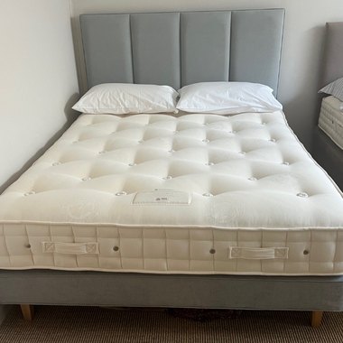 150cm x 200cm (King Size) Hypnos Cotton Origins 8 Divan Set with a Francesca Headboard CLEARANCE