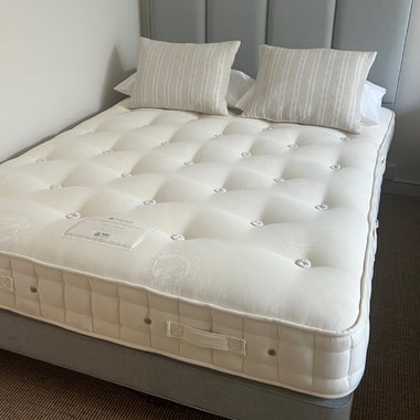 150cm x 200cm (King Size) Hypnos Cotton Origins 8 Divan Set with a Francesca Headboard CLEARANCE