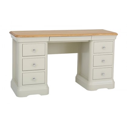 Lyon Painted Oak Dressing Table with Mirror & Stool CLEARANCE
