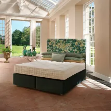 Hypnos Fransesca Headboard with mattress undressed right angled
