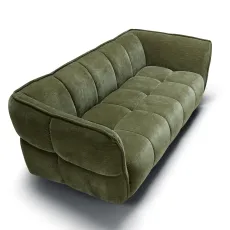 Clyde 3 Seater wildflower forest green side view