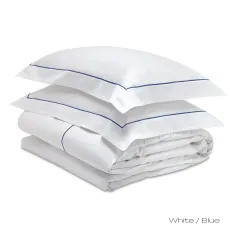 Hoxton Bed Linen Set white Blue