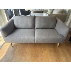 Moa 2 Seater Sofa in Star 3 Grey Brown Front angled