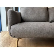 Moa 2 Seater Sofa in Star 3 Grey Brown Close Up