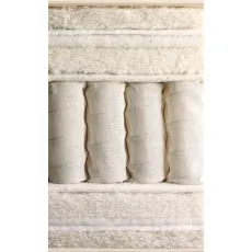 Vispring Bedstead Realm Mattress cross section showing fillings and pocket springs