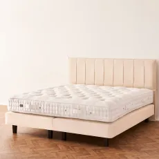 Vispring Hera Headboard with Devonshire wool De Luxe un-dressed Mattress