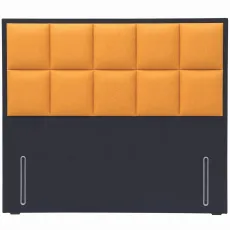 Hypnos Alexandra Headboard in Mustard on a Shallow Divan Base