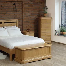 Lacoste Tallboy Narrow Wooden Chest - 5 Drawer