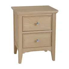 New England - Oak Bedside 2 Drawer