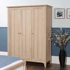 New England Oak Wardrobe Triple