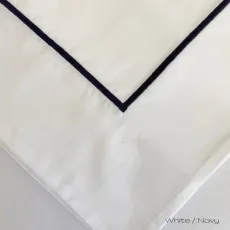 Savile linen white Navy