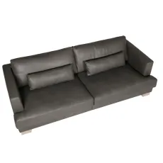 Brandon 3 seater aniline grey top view