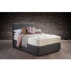 Wool Origins 10 Mattress and Grey Divan with Headboard