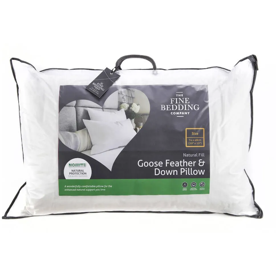 Goose Feather & Down Pillow by The Fine Bedding Company