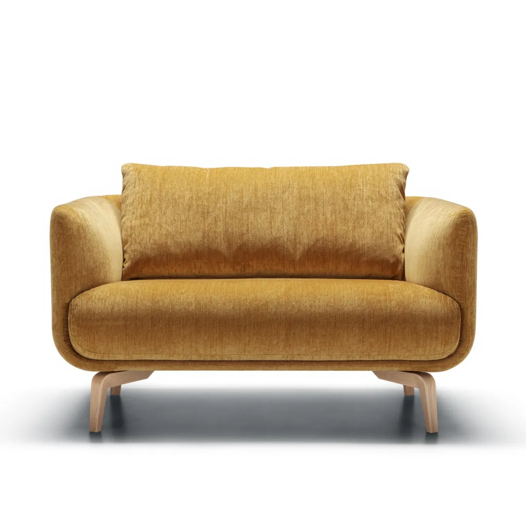 SITS Moa Loveseat atropa mustard front facing