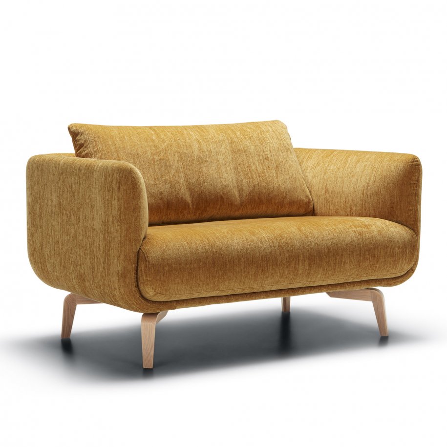 SITS Moa Loveseat atropa mustard angled