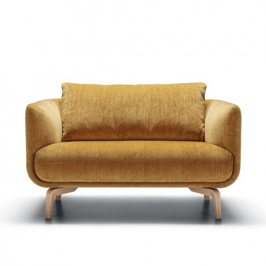 SITS Moa Loveseat atropa mustard front facing
