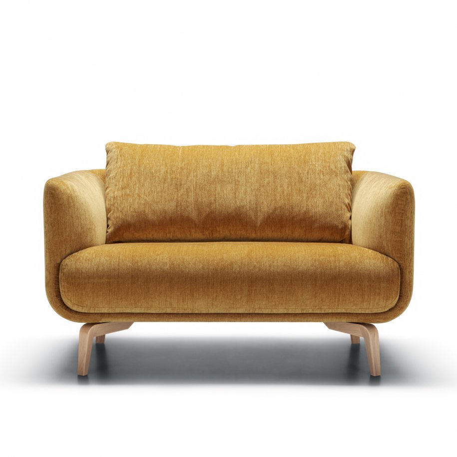 SITS Moa Loveseat atropa mustard front facing