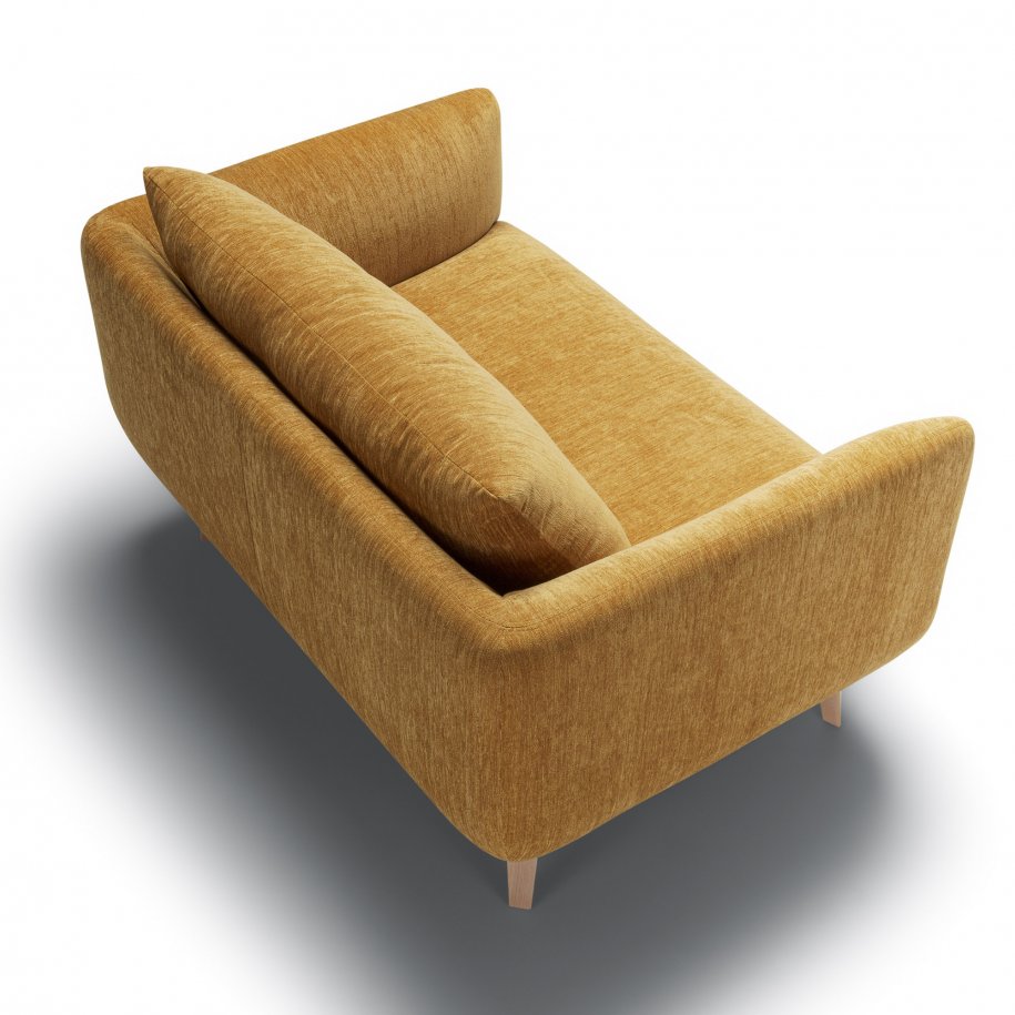 SITS Moa Loveseat atropa mustard top view
