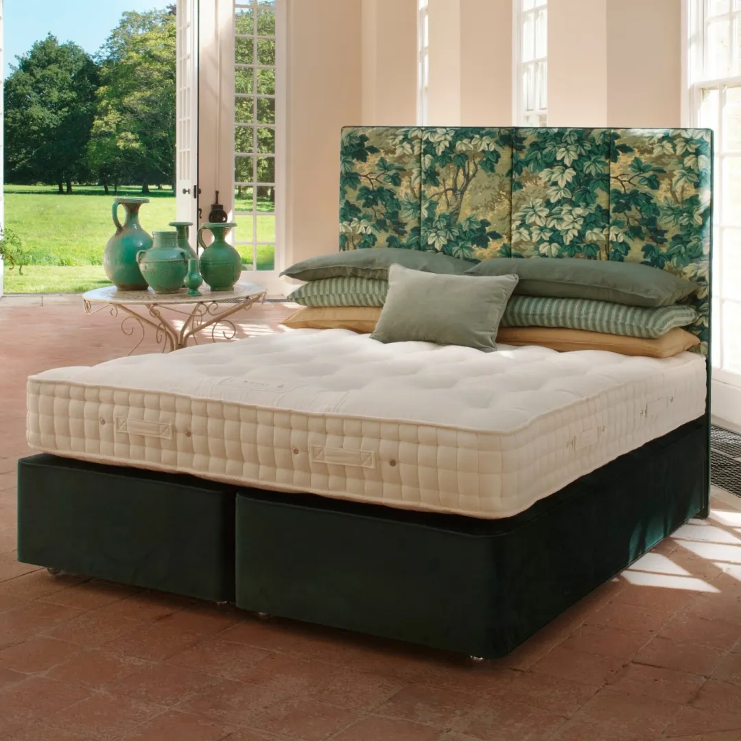 Hypnos Fransesca Headboard with Mattress Semi-dressed and Deep Divan Base 2