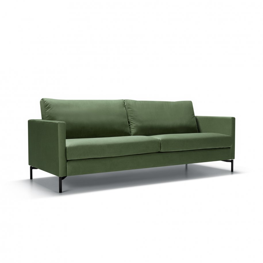 Sits Impulse 3 Seater Velvety Green angled