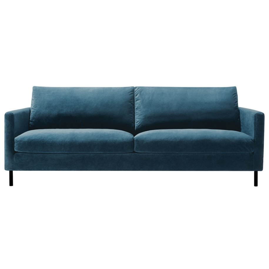 Sits Impulse 3 Seater Velvet Navy Blue