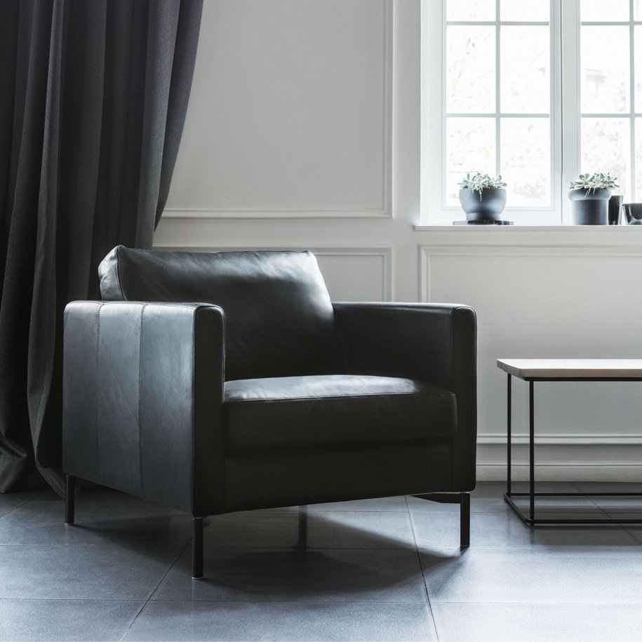 Sits Impulse armchair Aniline Black