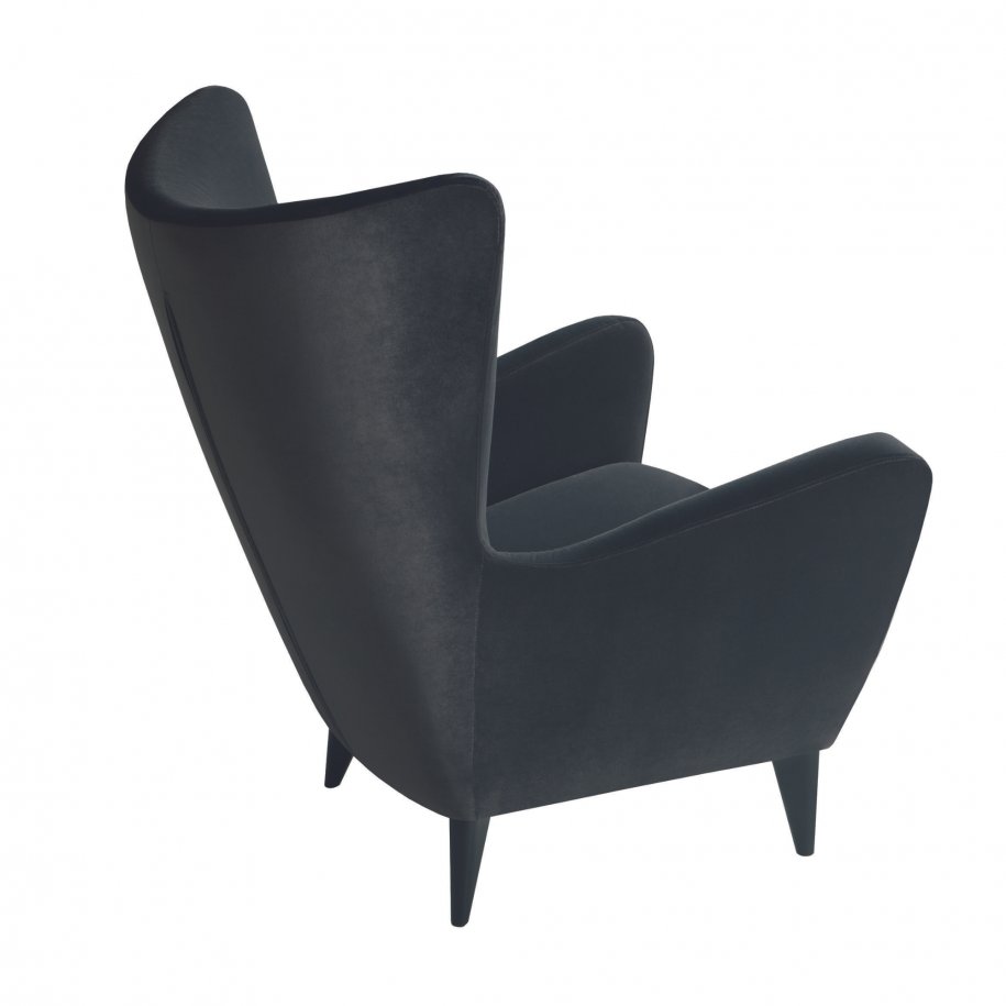 Sits Elsa Armchair Classic Velvet antracite angled