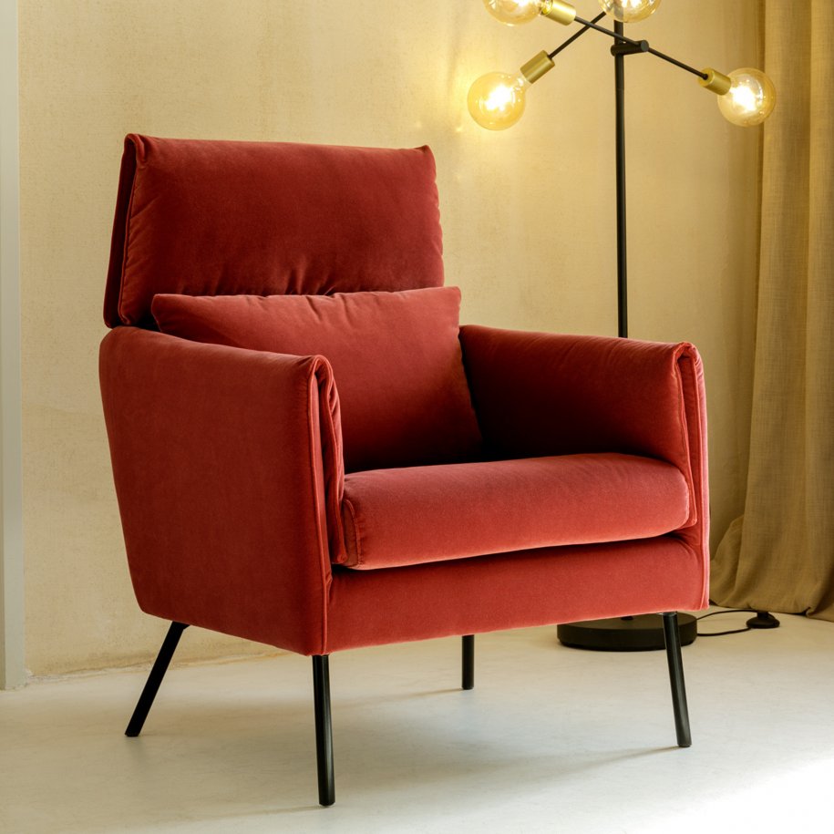 Sits Penny Armchair Classic Rasberry Velvet Pink