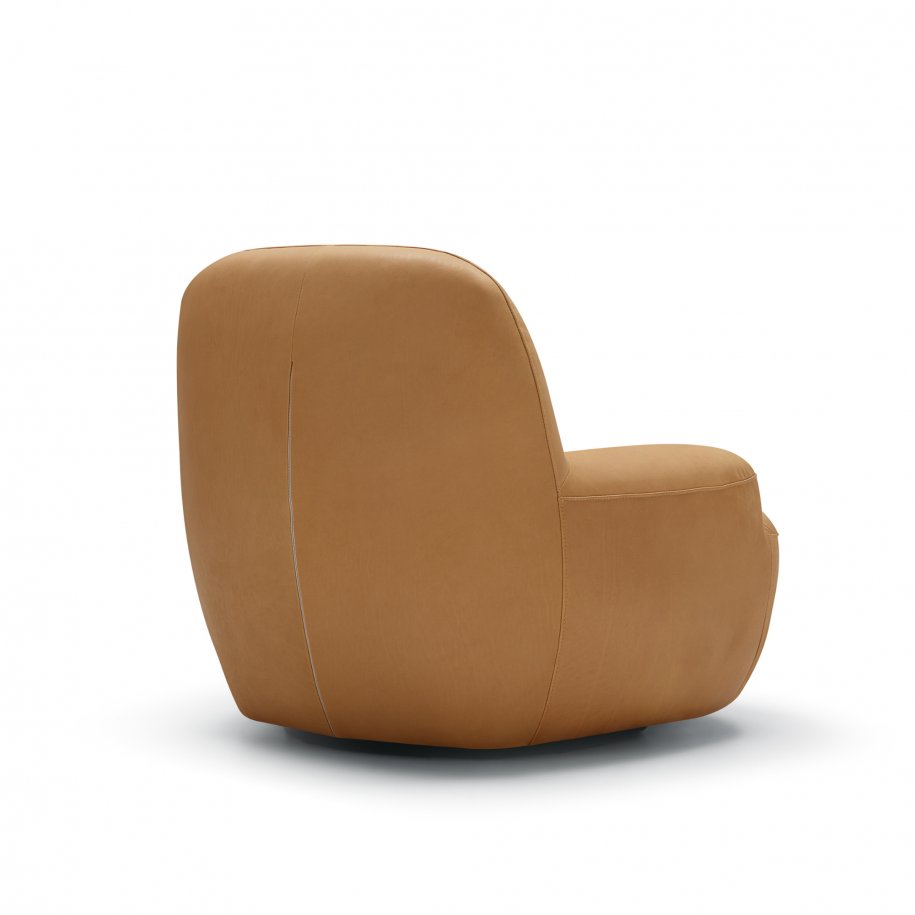 Sits Uma Armchair Aniline Latte Back View