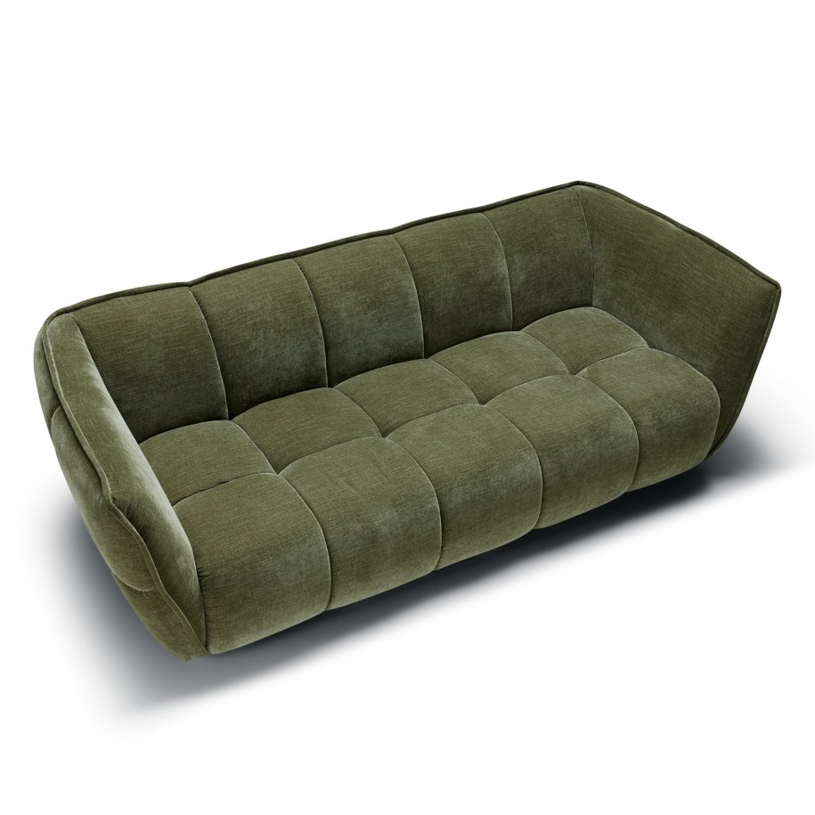 Clyde 3 Seater wildflower forest green top view