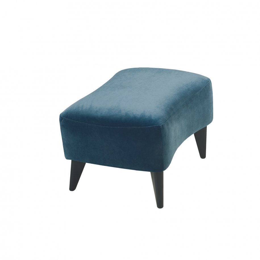Sits Elsa footstool Classic Velvet Navy Blue angled