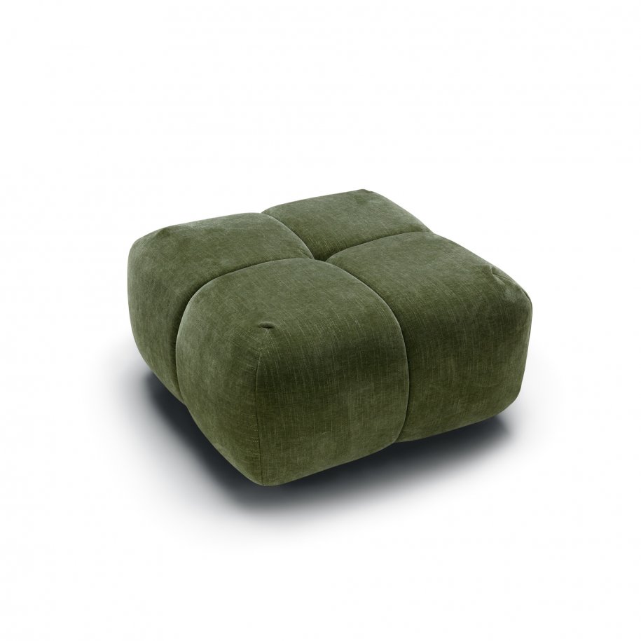 Sits Clyde Footstool Wildflower forest green angled