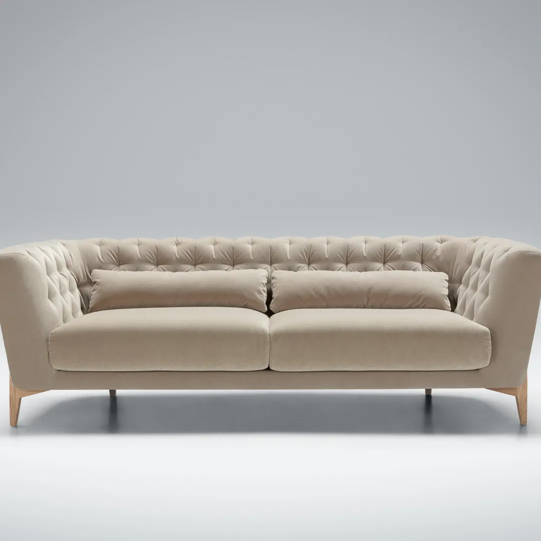 Sits Valentin 3 Seater Classic Velvet Light Beige