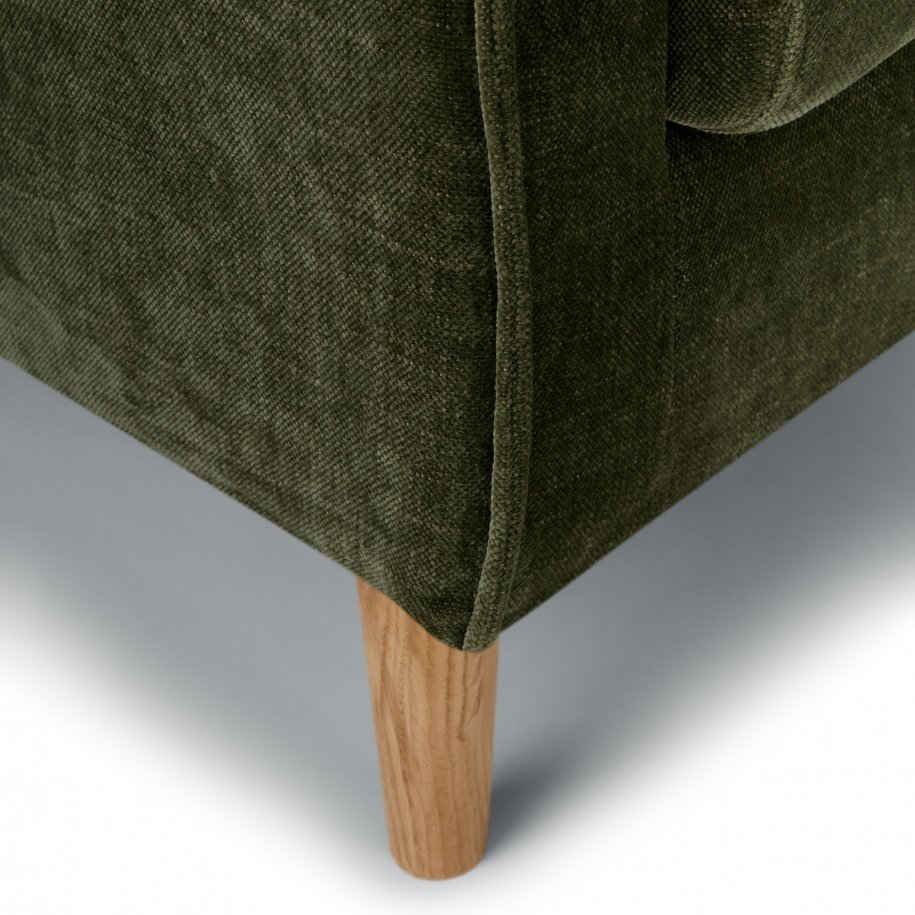 Sits Sally large 3 seater forest green Leg Detail