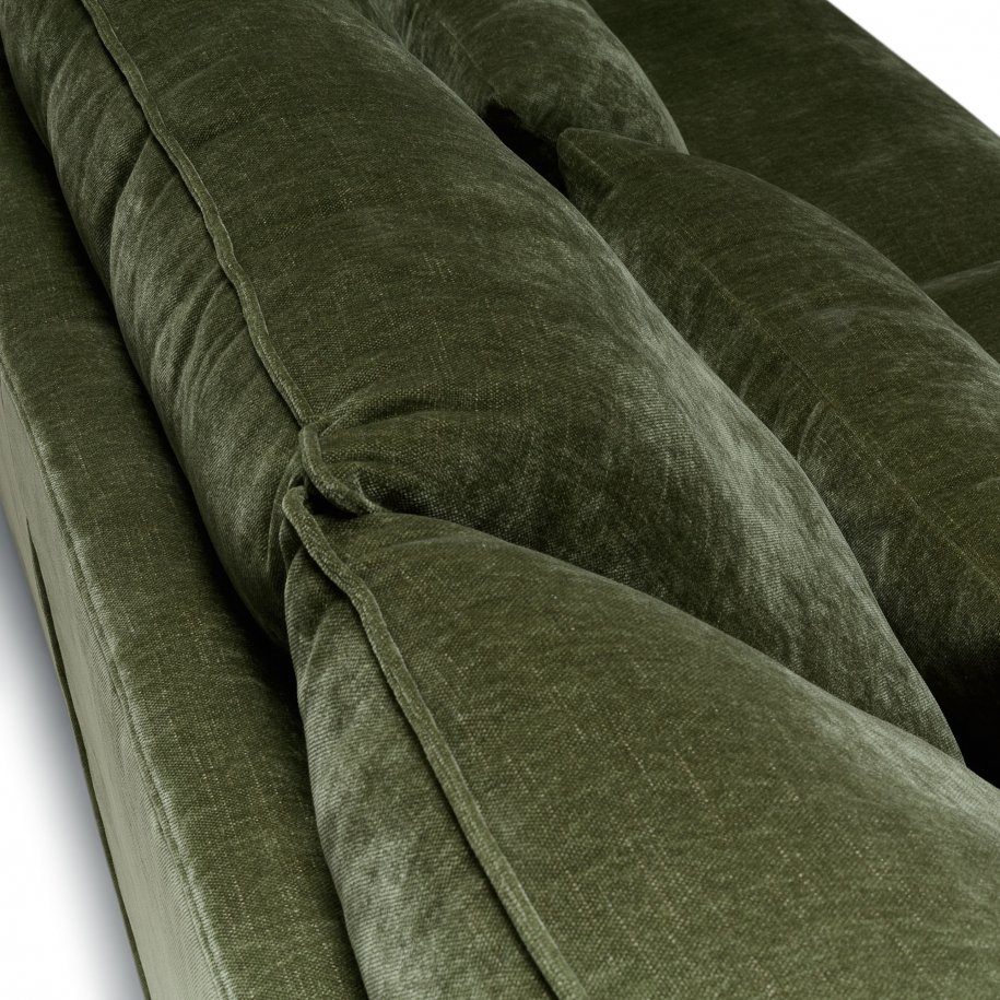 Sits Sally large 3 seater Forest Green Cushion Detail