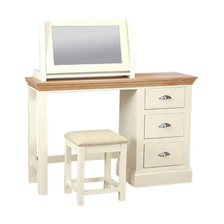 Hambledon Single Pedestal Dressing Table with Optional Mirror & Stool