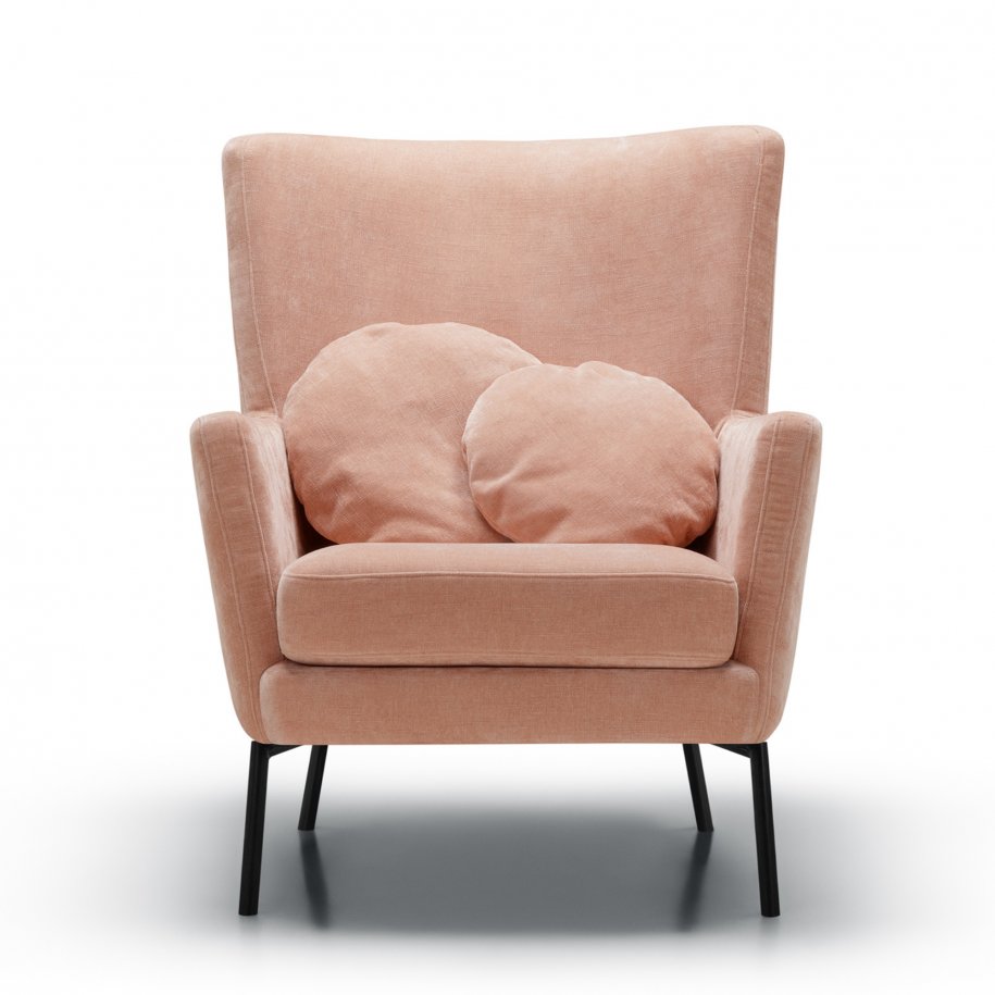 SITS Disa Armchair wildflower dusty pink front facing