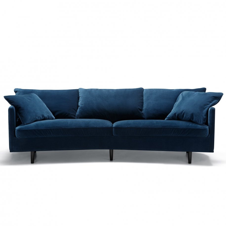 SITS Julia 3 Seater round velvet dark blue