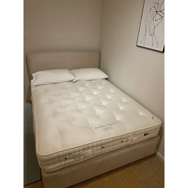 Vispring Baronet Superb Divan Bed & Palladio Headboard Side View