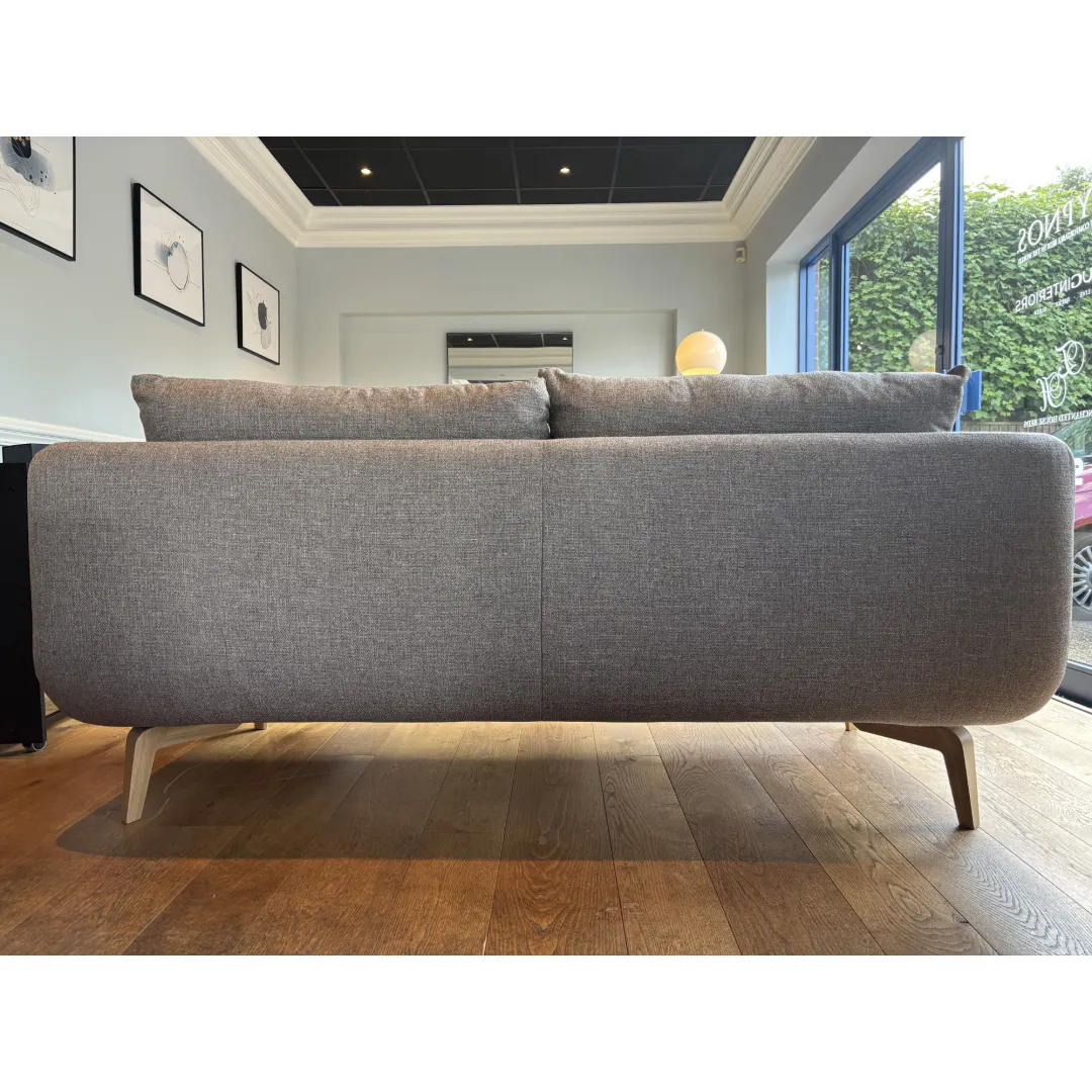 Moa 2 Seater Sofa in Star 3 Grey Brown From Back