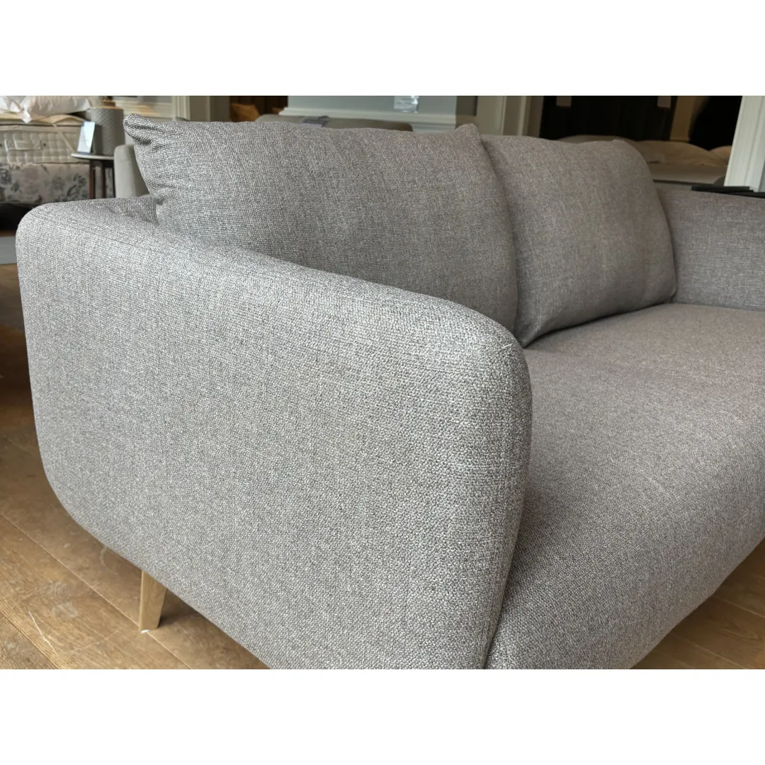 Moa 2 Seater Sofa in Star 3 Grey Brown From Side