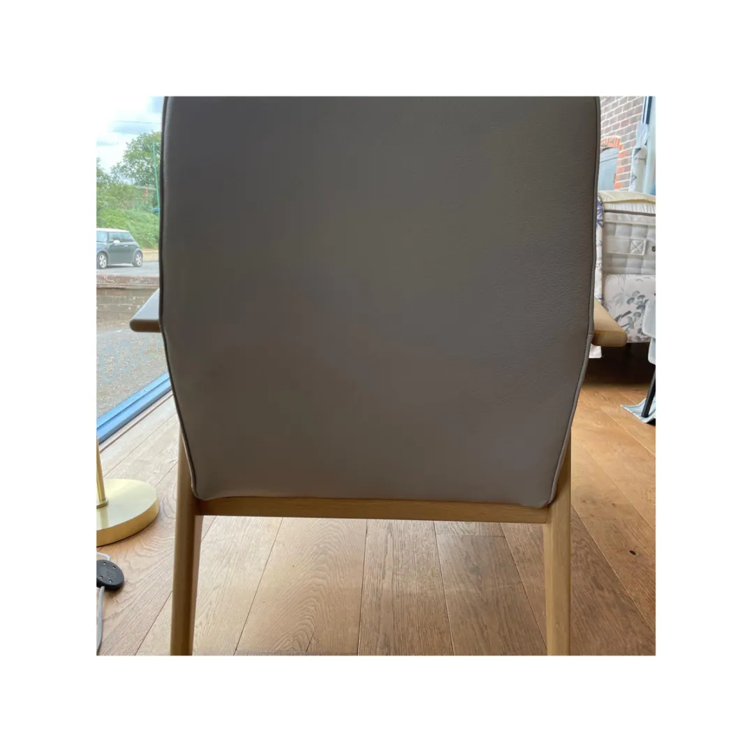 6Jack Armchair in Touch Leather 3 Grey Beige Back